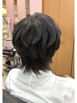 ドゥ スタイル 三国ヶ丘店(Duex Style)&nbsp;白髪ぼかしブリーチONカラー　×個性派、夏のウルフスタイル
