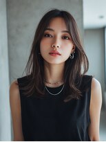 ロッソ 大橋店(Rosso) 深めブラウンのナチュラルレイヤー【大橋】