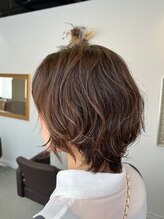 リング 新静岡店(ring)&nbsp;くせ毛ショート×細めハイライト
