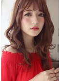 《Ferreira》シースルーバングとほつれウエーブヘアー