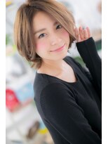 透明感カラーで★モテラフボブb