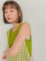 小顔/ネビージュ/ボブルフ/黒髪/ワンレン/銀座