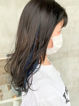 ヘアーサロン モンクール(hairsalon mon'coeur) 『 インナーカラー☆鮮やかブルー　暗めアッシュで透明感 』