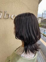 リベラル(liberal)&nbsp;諏訪葵/ウルフボブ/ショートウルフ/黒髪アッシュ/箕面/牧落/40代