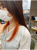 インナーカラー オレンジ