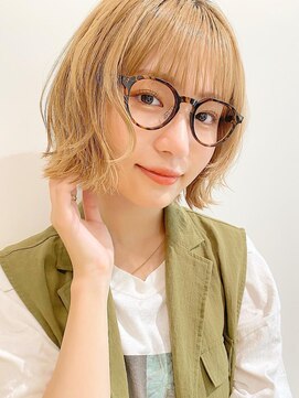 ディッセンバー 神宮前(December) ベージュカラー ボブ 暖色ベージュ  ラベンダーミルクティー