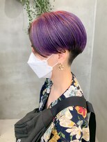 テトヘアー(teto hair)&nbsp;刈り上げハンサムショート、ルーツカラー、ツートーン