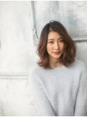 無造作パーマ☆外はねミディ【横須賀中央】