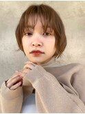 抜け感ショートボブ×シアーブラウン#グレーベージュ