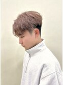 ピンクベージュ ショートマッシュ