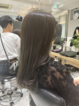 ガリカ(Gallica kinshicho) 【有坂映哉】透明感オリーブグレージュ/大人韓国艶髪ロング