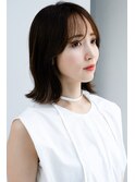 ◯薄めバングフェイスレイヤーカットボブパーマ鎖骨ミディアム
