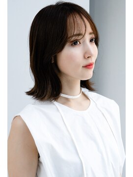 エインアンリー 表参道(AIN.ANLY.) ◯薄めバングフェイスレイヤーカットボブパーマ鎖骨ミディアム