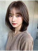 20代30代40代シアーカラーエアリーカール美髪レイヤーセミディ