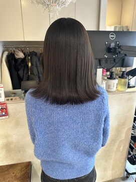 テトラ バイ ネオリーブ 横浜西口店(tetra by neolive) 透明感グレージュ　切りっぱなしロブ