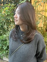 リジェール 金山店&nbsp;くすみグレージュ/レイヤーカット/かきあげ/金山/韓国/おくれ毛