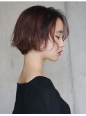 ニュアンスパーマ　ショートボブ