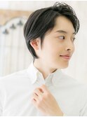 かき上げ斜めバング社会人ビジカジメンズカットc新所沢