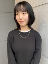 ヘアーアイストゥーレ(HAIR ICI TRE)&nbsp;くびレイヤーエモージュ小顔カットシースルーバング大人ガーリー