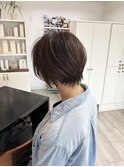 20代30代40代大人50代ショート×小顔カット抜け感丸みショート