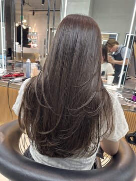 ロンドミラー 博多店(Lond Mirror) チェリーブラウンホワイトグレージュ顔型別ヘアスタイル特集