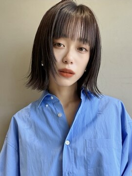 ミンクス 原宿店(MINX) 【MINX】くびれヘア+くすみベージュハイライトカラー_表参道