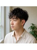 SOUPREX大人メンズ ツーブロック無造作パーマ 20代 30代 40代
