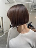 別府ショートボブ顔まわりレイヤーカット髪質改善カラー