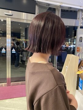 コワファースト 大分(COIFF1RST) ブリーチなし/バイオレット/ラベンダー/切りっぱなし/ボブ