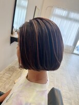 アスラン(ASLAN)&nbsp;【aslan】沖縄ボブ/コントラストハイライト/白髪ぼかし