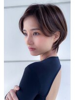 ミモザワークス(Mimosa Works) 大人ショートボブ丸みショートカットマッシュショート 前髪あり