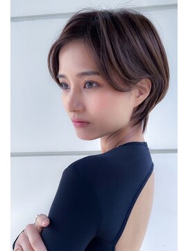 ミモザワークス(Mimosa Works) 大人ショートボブ丸みショートカットマッシュショート 前髪あり