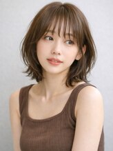 ガーディナ(Gardina)&nbsp;顔周りレイヤー ブラウンベージュ 20代 くびれヘア 艶髪