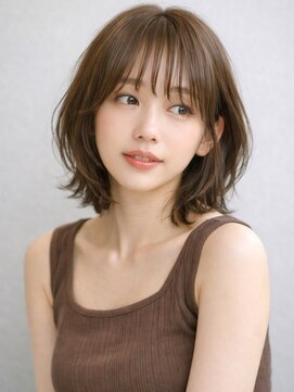 ガーディナ(Gardina) 顔周りレイヤー ブラウンベージュ 20代 くびれヘア 艶髪