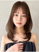 小顔カット薄めバング艶感デジタルパーマうる艶髪#618g0613