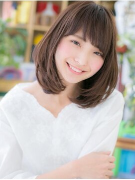 カバーヘア イヴ 戸頭店(COVER HAIR EVE) *bliss* 斜めバングの好感★ワンカールセミディ