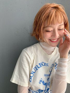 パム 恵比寿(PAM.) 【PAM./HANA】オレンジベージュボブ