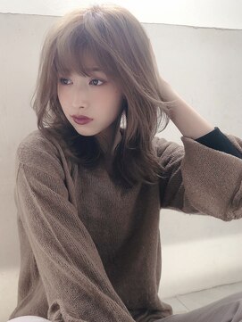 エレノア トーキョー 恵比寿(ELEANOAH TOKYO) くびれヘア#黒髪ショートパーマエアリーミディホワイトアッシュ