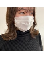 ヘアーデザインスリール(Hair Design THRIRE)&nbsp;くびれレイヤー/韓国風/マロンベージュ/サイドバング