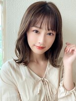 シルクレイ 吉祥寺店(Silk-lei) 大人かわいいフェザーバングマロングレージュ30代Silk-lei吉祥寺