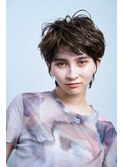 30代40代50代ふんわりショート[グレージュカラー/グレーベージュ