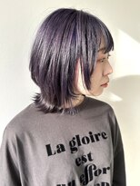 フォーク FOLK&nbsp;【FOLK】透明感ラベンダーパープル☆似合わせ外ハネミディアム♪