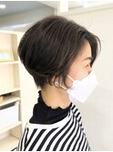ハンサムショート×癖毛風パーマ
