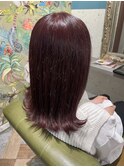 #グレージュカラー#シルキーベージュ#斜めバング