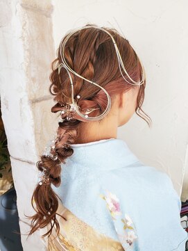 オートゥール(hair room Auteur) 20代30代大人気♪ピンクカラー×リボンアレンジ特別なイベントに