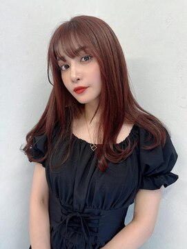 リア(Lia by KENJE) ピンクベージュ♪レッドベージュ♪ 前髪♪