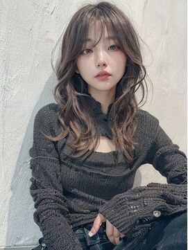 オリンテ バイ レシッド 表参道(orente by rcid) 韓国フェミニンロング似合わせカット×メルティカラーグレージュ