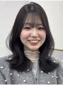 【YUUKA】ミディアムレイヤー くびれヘア 韓国ヘア 名古屋栄
