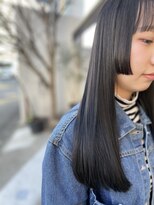 アオゾラヘアー フジサキグウ(AOZORA HAIR FUJISAKIGU) コリアンブラック × 姫カット