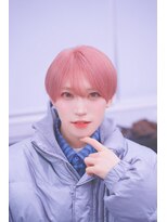 ポプルス(popls)&nbsp;ラウンドマッシュ/シースルーマッシュ/簡単スタイリング/ピンク